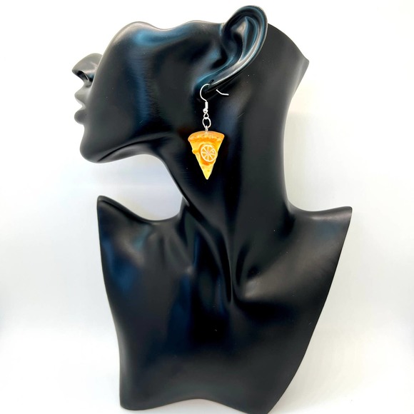 Pie Earrings - Fruit Earrings - Orange Pie - Bakery Earrings - Gifts For Bakers - Picture 7 of 10